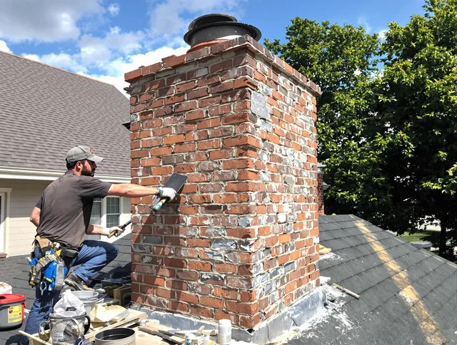 Completed chimney rebuild by South Windsor Chimney Sweep in South Windsor, CT