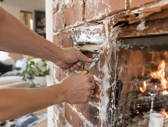 Routine fireplace repair by South Windsor Chimney Sweep in South Windsor, CT