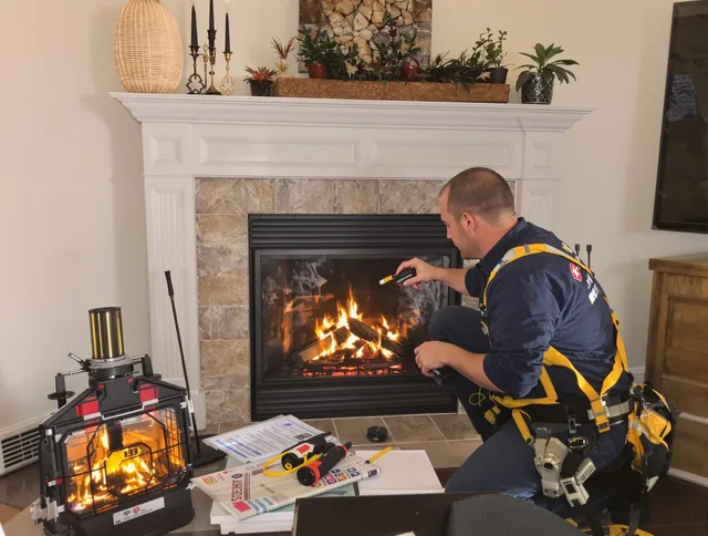 Safety-focused fireplace inspection by South Windsor Chimney Sweep in South Windsor, CT