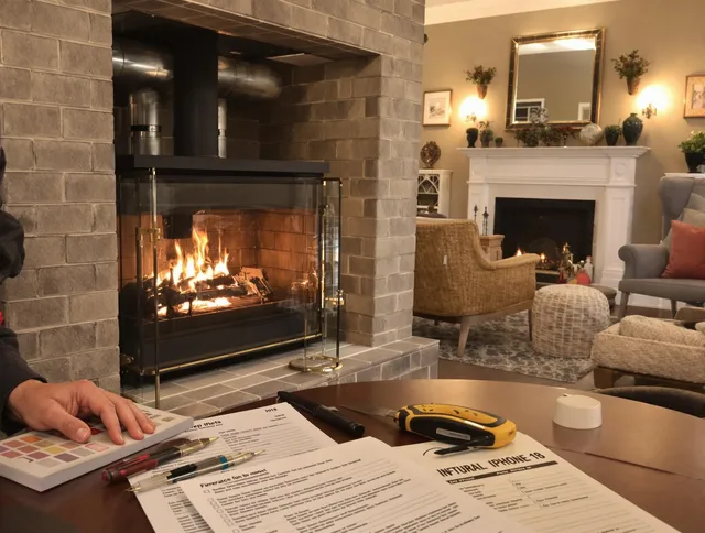 South Windsor Chimney Sweep verifying fireplace safety measures in South Windsor, CT